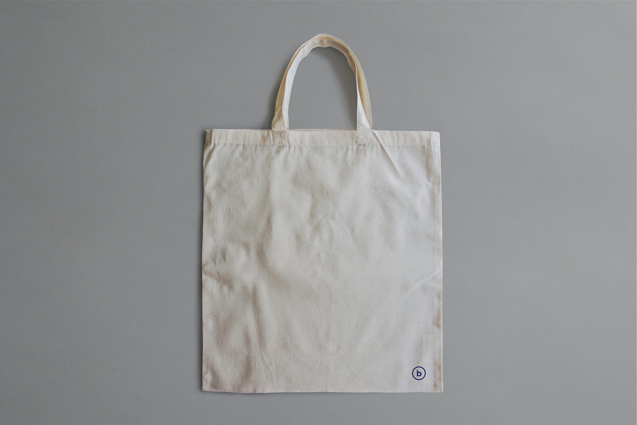 Simple blank canvas tote bag for product display or branding.